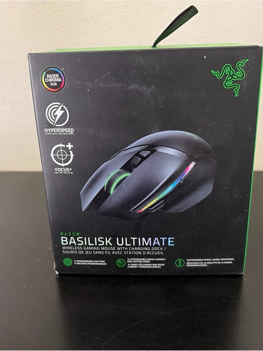 Razer Basilisk Ultimate Wireless Gaming Mouse NIB with Charging Dock Black NEW